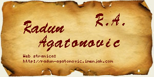 Radun Agatonović vizit kartica